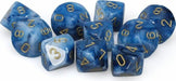 Phantom Teal Gold d10 set - Saltire Games