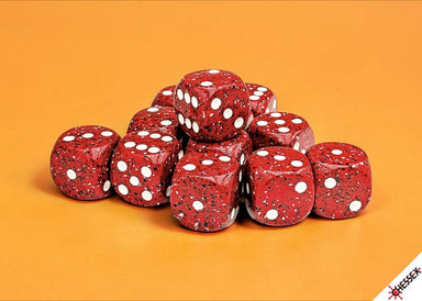 Speckled Lava Stone 16mm d6 Dice Block (12 dice) - Saltire Games