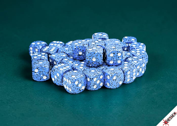 Speckled Ocean Stone 12mm d6 Dice Block (36 dice) - Saltire Games