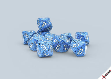 Speckled Ocean Stone Set of Ten d10s - Saltire Games