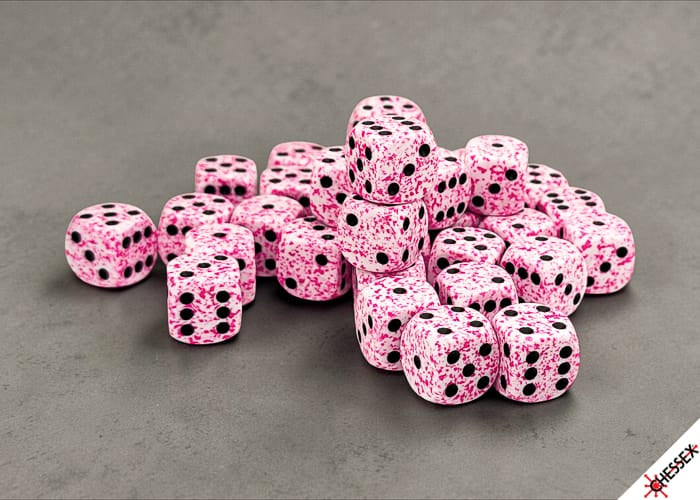 Speckled Pink 12mm d6 Dice Block (36 dice) - Saltire Games