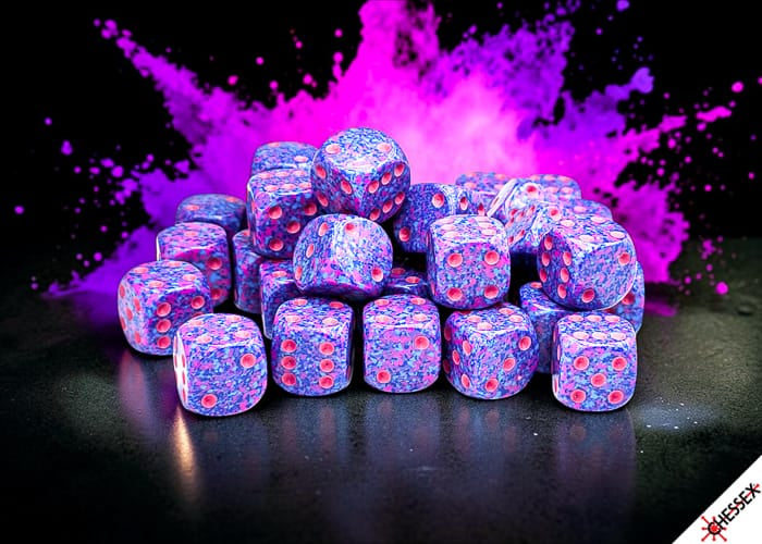 Speckled Purple Passion 12mm d6 Dice Block (36 dice) - Saltire Games