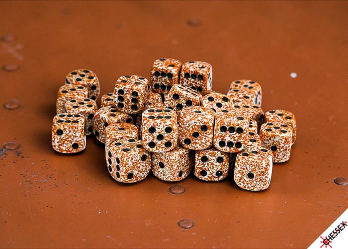 Speckled Rust 12mm d6 Dice Block (36 dice) - Saltire Games