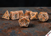 Dice - Plastic Chessex Speckled Rust Polyhedral 7-Dice Set