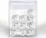Translucent Clear White d10 set - Saltire Games