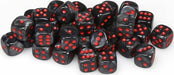 Velvet® 12mm D6 Black/red Dice Block™ (36 dice) - Saltire Games