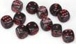 Velvet® 16mm D6 Black/red Dice Block™ (12 dice) - Saltire Games