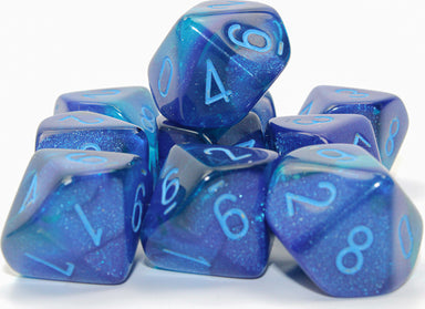 Blue Blue Light Blue D10 - Saltire Games