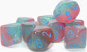 Gemini Gel Green-Pink/Blue D10 Set Dice - Saltire Games