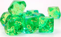 Translucent Green d10 - Saltire Games