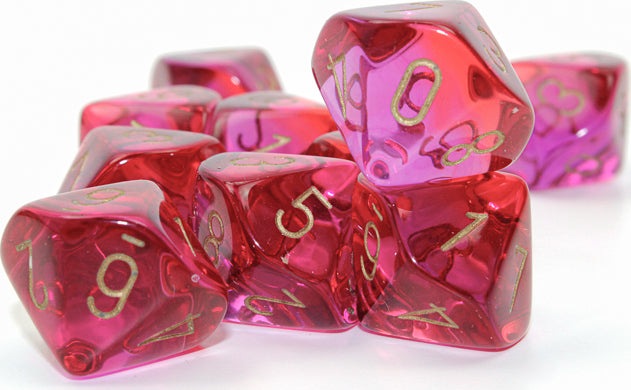 Gemini Translucent Red Violet D10 - Saltire Games