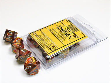 Lustrous Gold Silver d10 set - Saltire Games