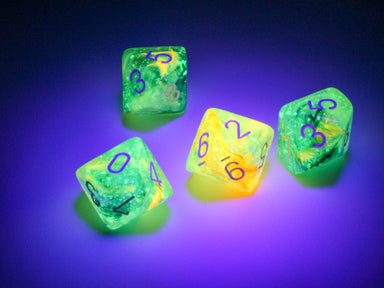 Nebula Spring/White Luminary D10 Set - Saltire Games