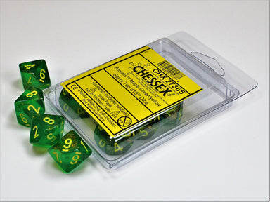 Borealis Maple Green Yellow d10 set - Saltire Games