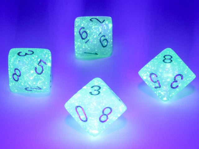 Borealis Light Green Gold Luminary d10 Set - Saltire Games