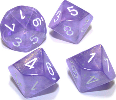 Borealis Purple White d10 Set - Saltire Games