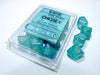 Borealis Teal Gold D10 Set new - Saltire Games