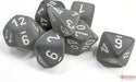 Frosted Smoke White 7 die set - Saltire Games