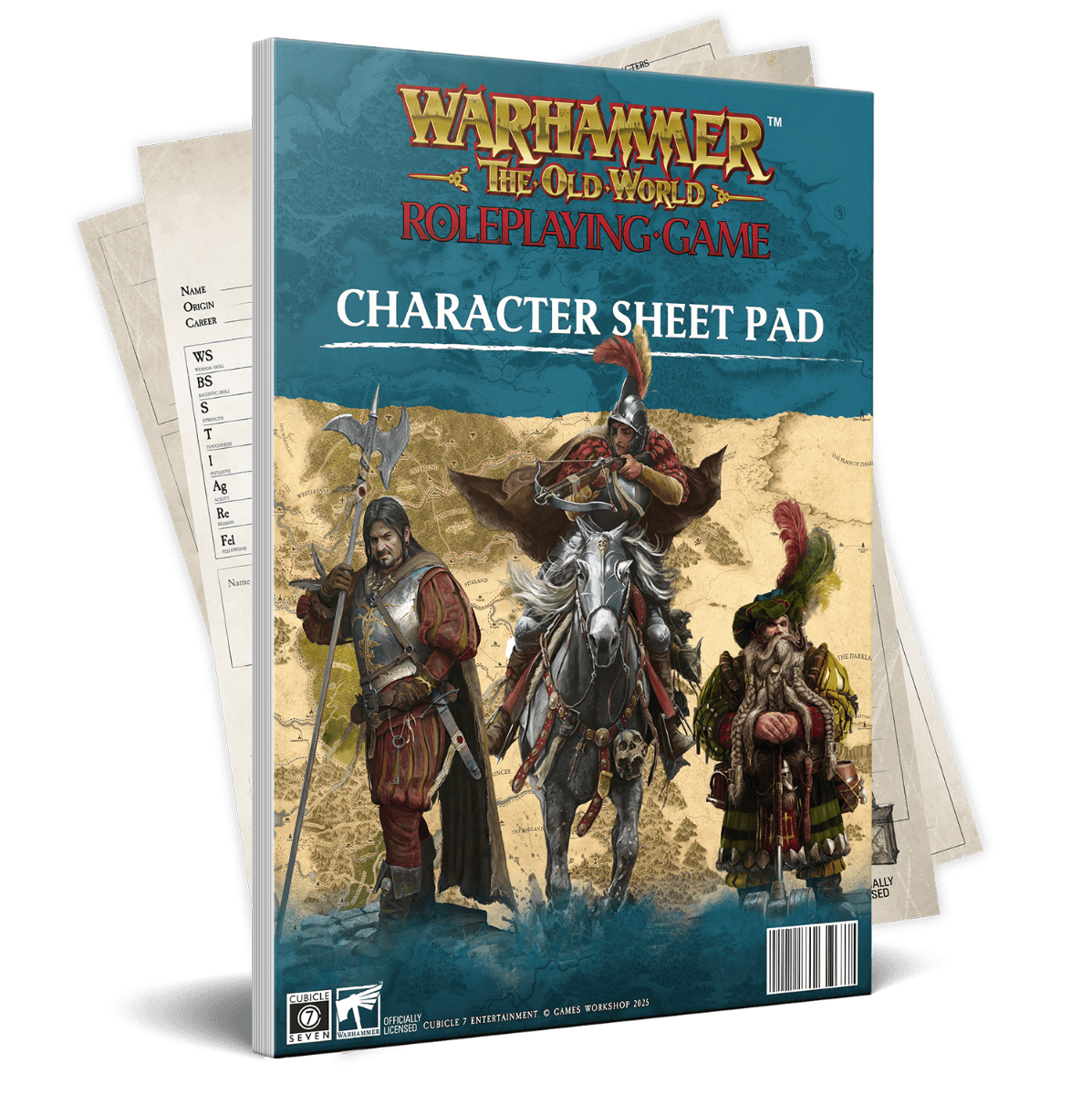 Role Playing Games - Books Cubicle 7 Warhammer: the Old World Roleplaying Game Character Sheet Pad