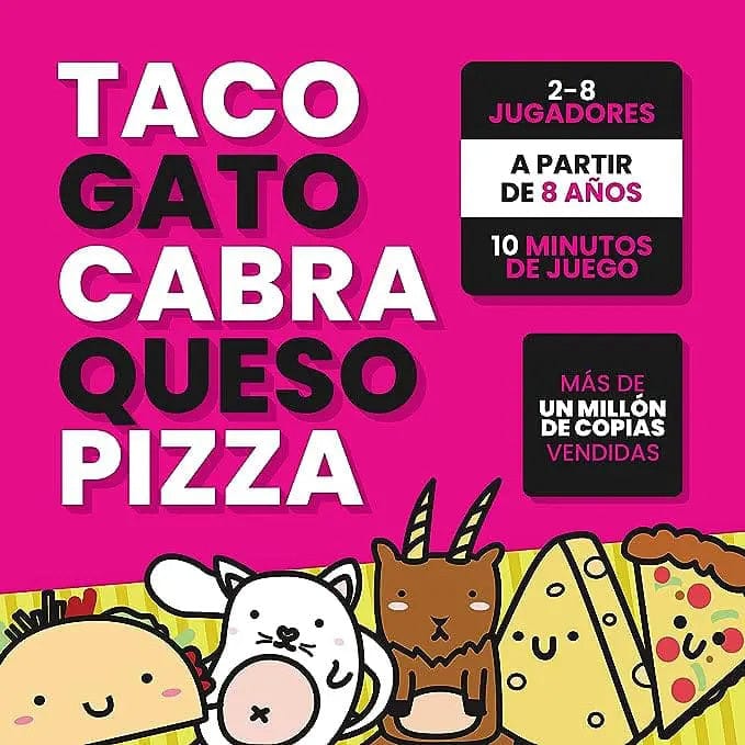 Taco Cat Goat Cheese Pizza Card Game Spanish - Saltire Games