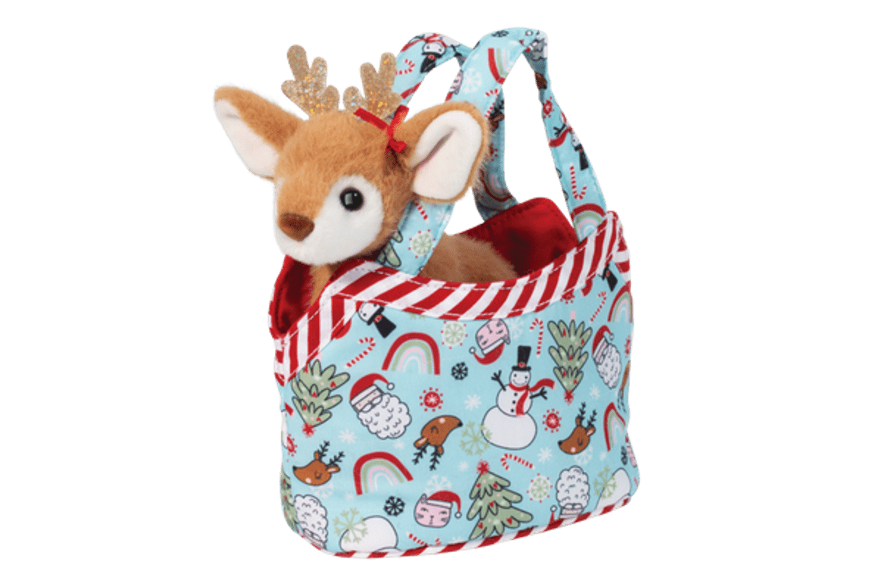 Rainbow Christmas Sak W/Reindeer - Saltire Games