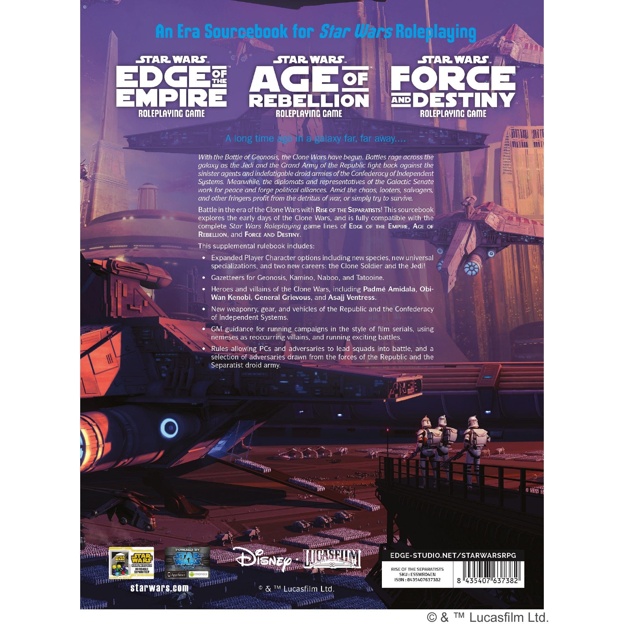Star Wars RPG: Rise of the Separatists Sourcebook - Saltire Games