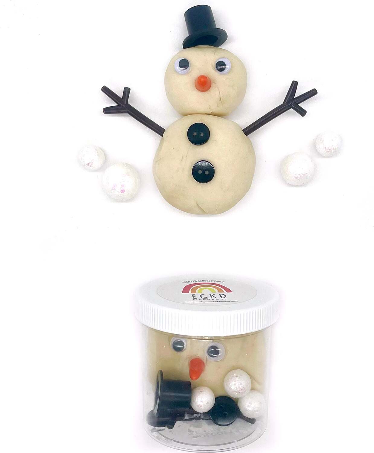 Build a Snowman Mini Dough To-Go Kit - Saltire Games