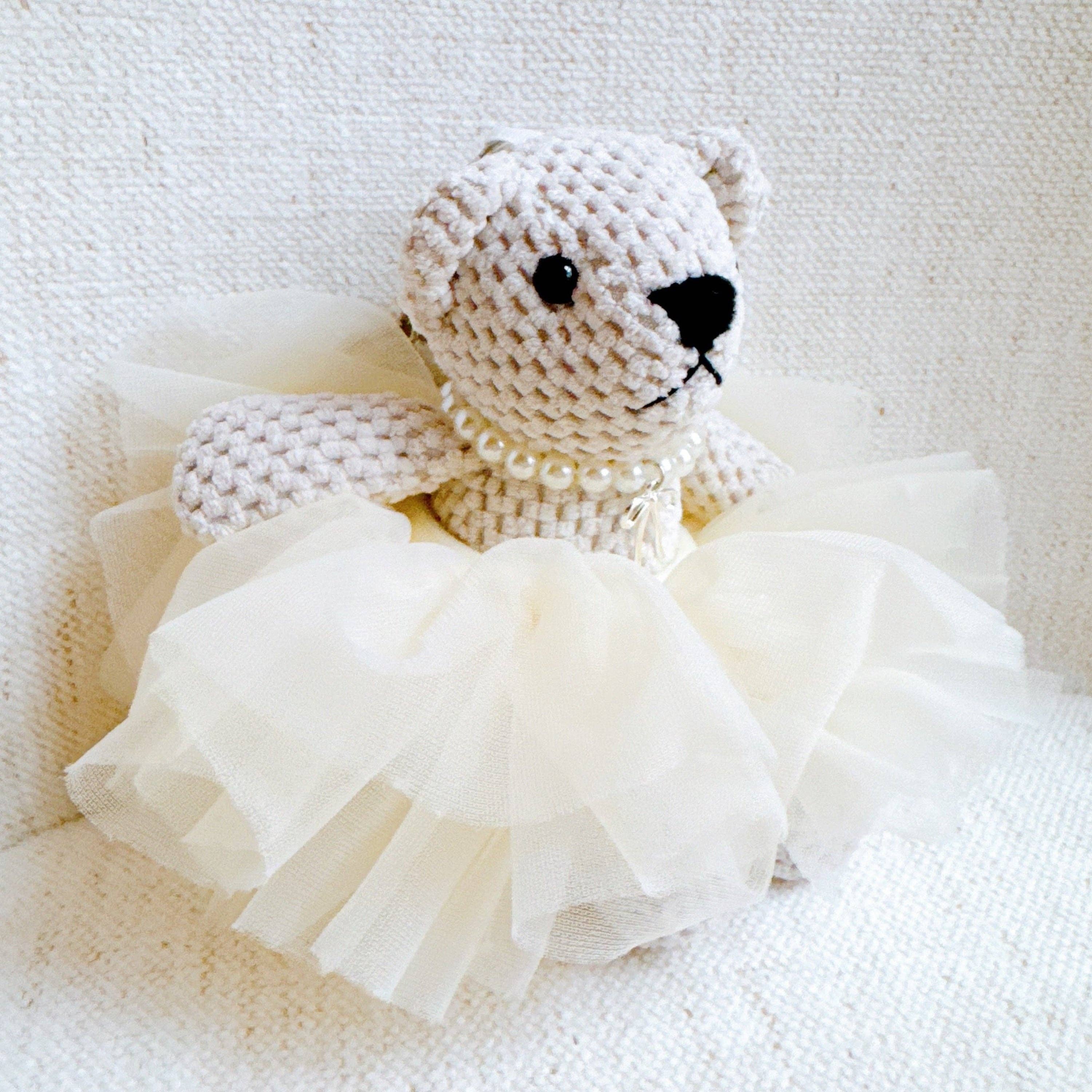 Tutu Scrunch Ballerina Bear Bag Charm - Saltire Games
