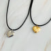 Black Cord Heart Drop Necklace - Saltire Games