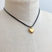 Black Cord Heart Drop Necklace - Saltire Games