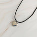Black Cord Heart Drop Necklace - Saltire Games