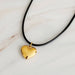 Black Cord Heart Drop Necklace - Saltire Games