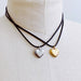 Black Cord Heart Drop Necklace - Saltire Games