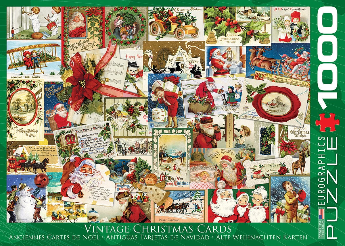 Vintage Christmas Cards 1000-piece Puzzle - Saltire Games