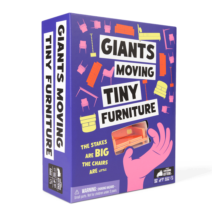 Board Game Exploding Kittens Giants Moving Tiny Furniture