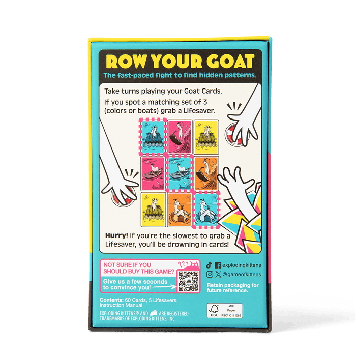 Board Games - Card Games Exploding Kittens Row Your Goat