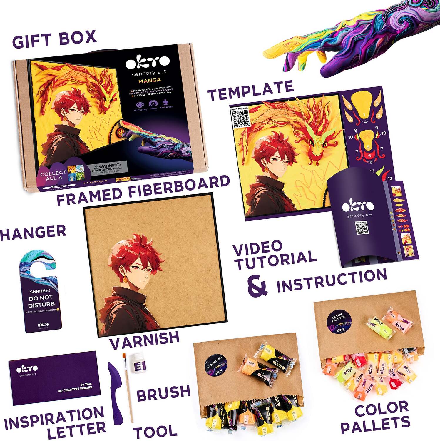 Sensory Art Manga Fire - Saltire Games