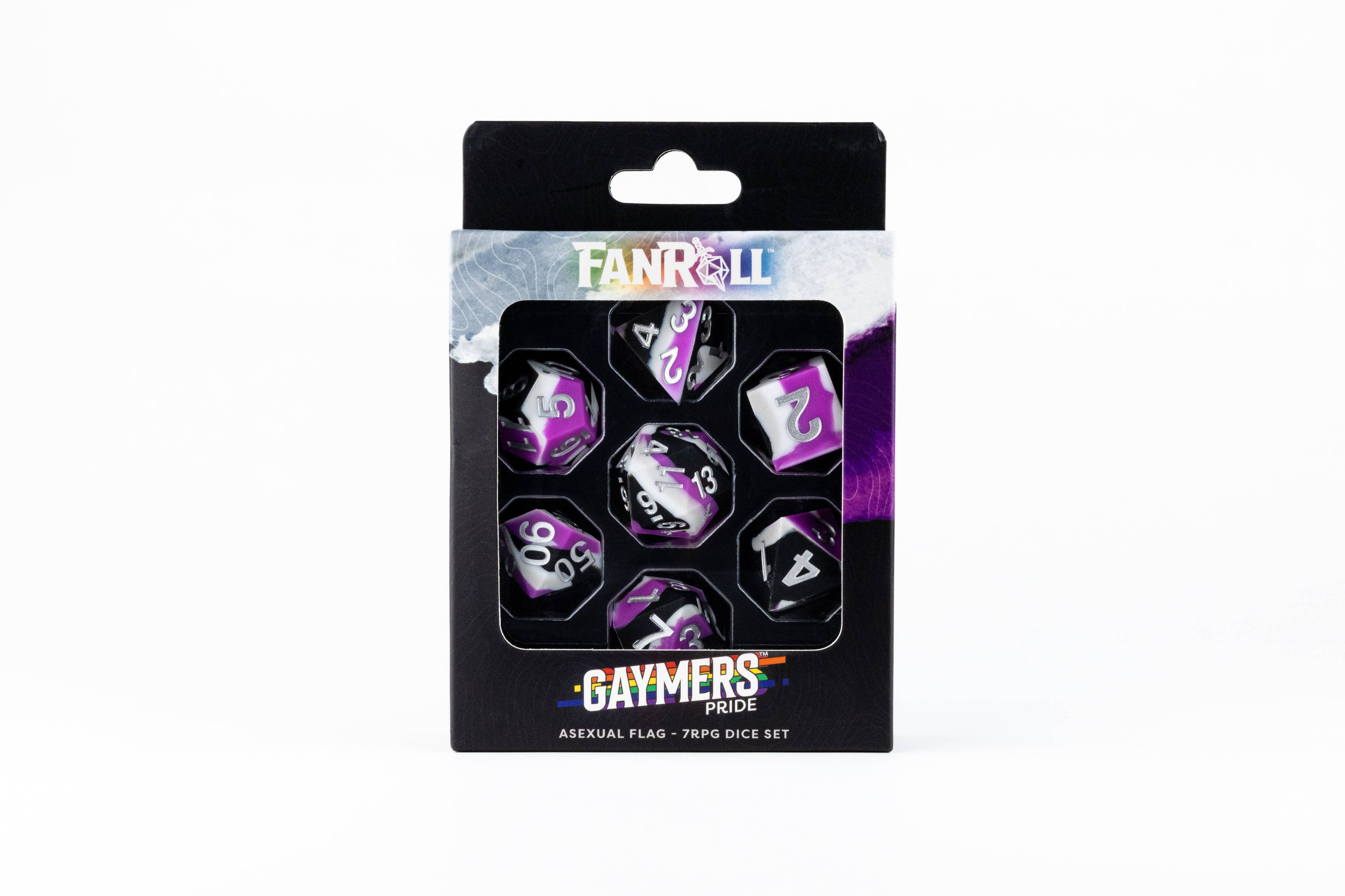 PRIDE Silicone Dice (NINE STYLES): Asexual - Saltire Games