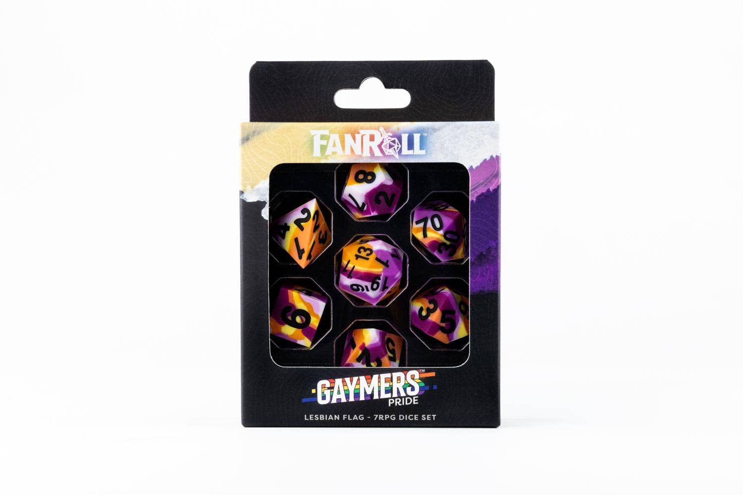 PRIDE Silicone Dice (NINE STYLES): Intersex - Saltire Games
