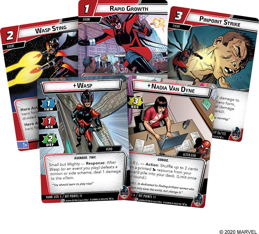 Board Games - Card Games - Expandable Fantasy Flight Games Marvel Champions Wasp Hero Pack
