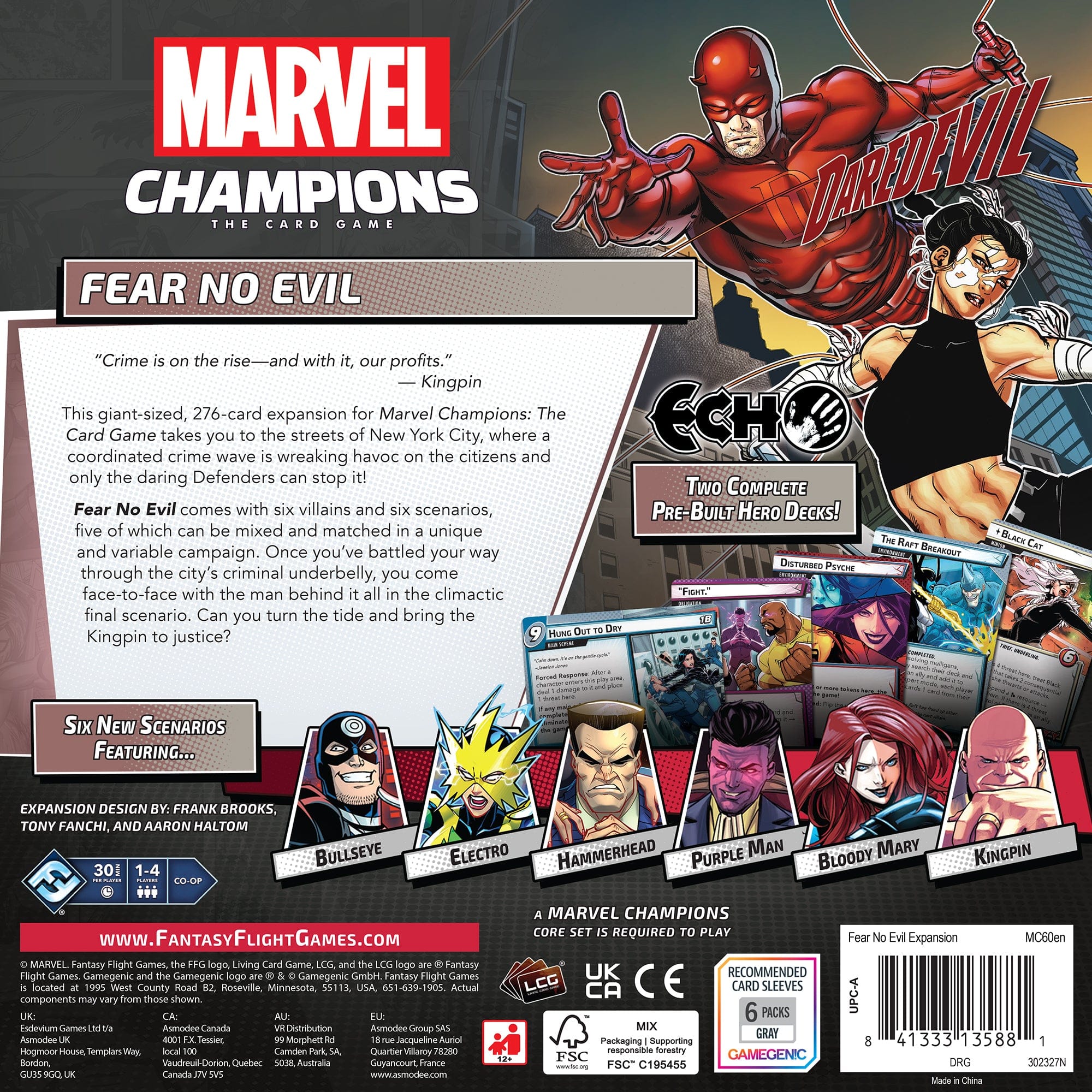 Board Games Fantasy Flight Games Marvel Champions: The Card Game - Fear No Evil Expansion