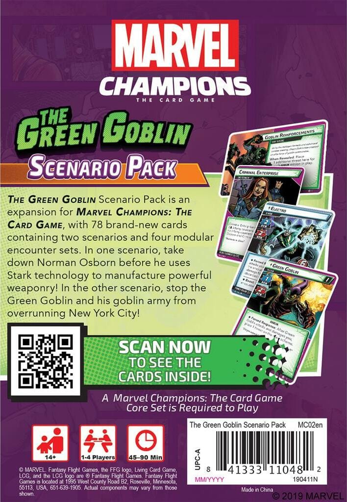 Marvel Champions: the Green Goblin Scenario Pack - Saltire Games