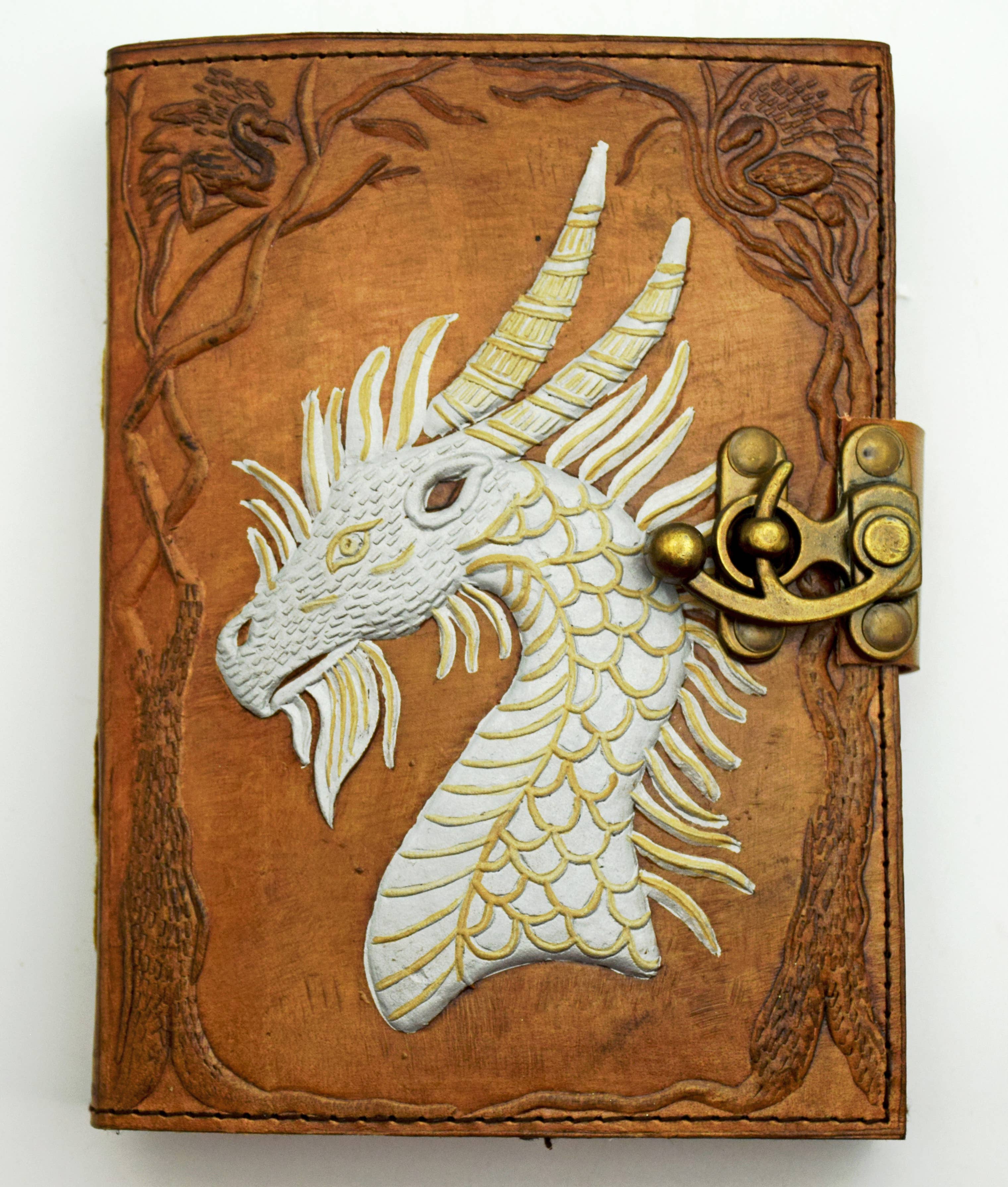 5 x 7 inch Two Tone Leather Embossed Dragon Journal - Saltire Games