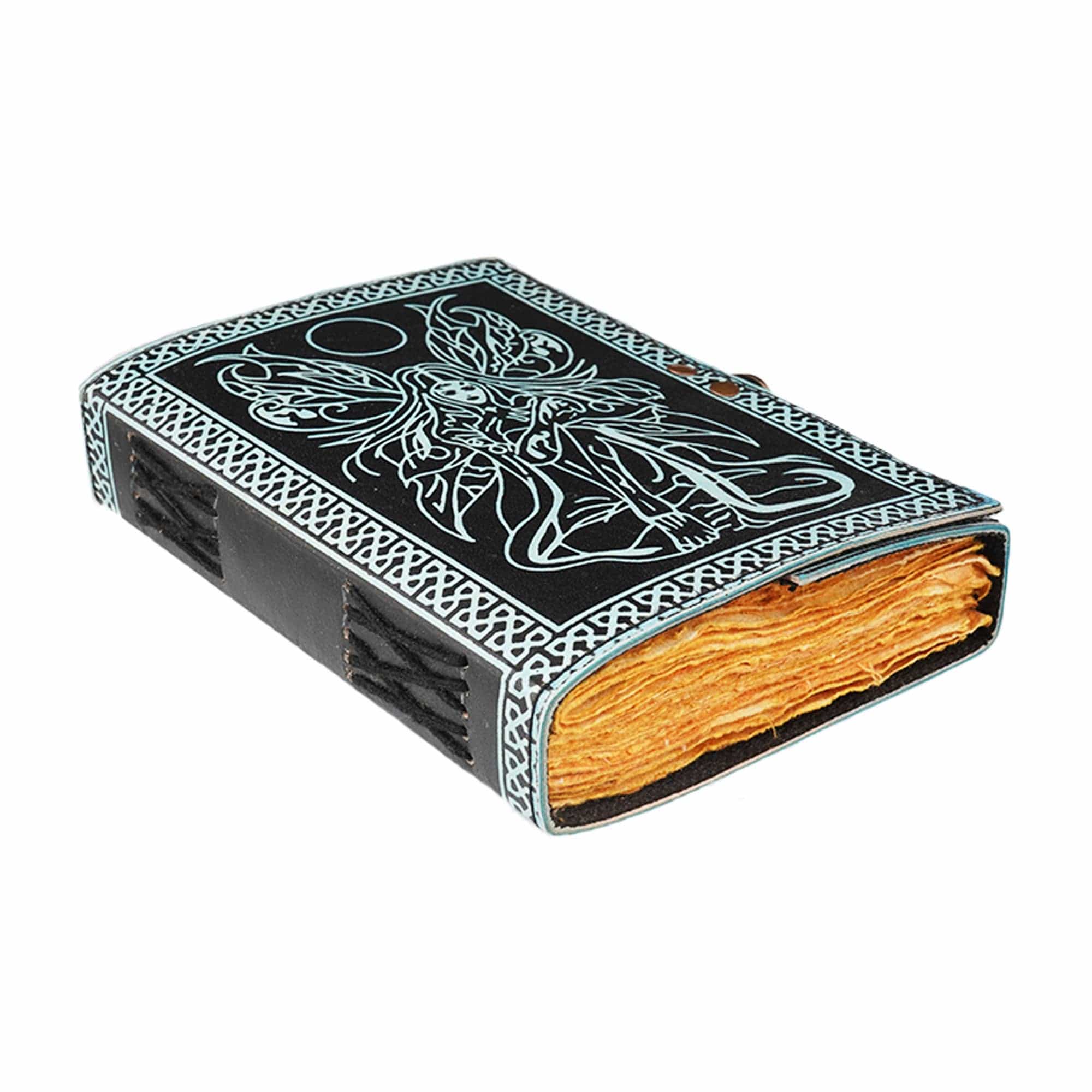 Books - Journals Fantasy Gifts 2 Tone Black/Blue Fairy Embossed Leather Journal