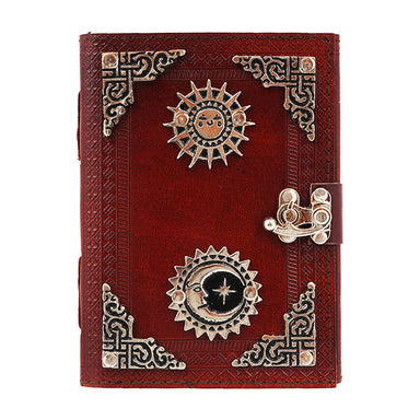 Sun and Moon Leather Embossed Journal - Saltire Games