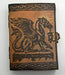 Dragon Holding Lantern Leather Embossed Journal with Aged Lo - Saltire Games