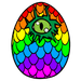 Pride Rainbow Dragon Egg Pin - Saltire Games