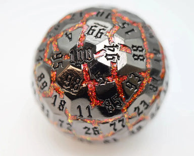 50mm Metal D100 - Lava Pool - Saltire Games