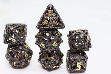 Trees of Virtue: Tree of Vigilance - Hollow Metal RPG Dice Set - Saltire Games