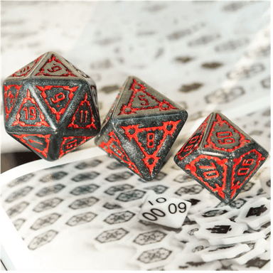 Huge Black Castle Dice Set - 25mm - Saltire Games